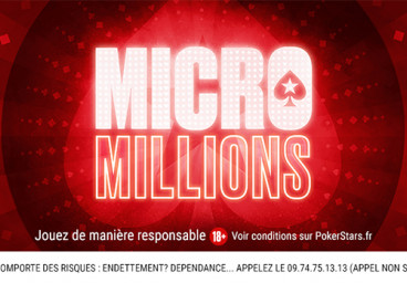 MicroMillions : 147 tournois et 2,5 millions d’euros garantis sur PokerStars !
