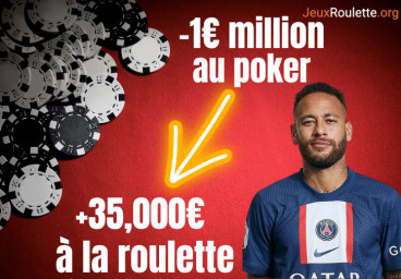 PSG : Neymar, qui a perdu un million d’euros au casino, retrouve le chemin du succès à la roulette
